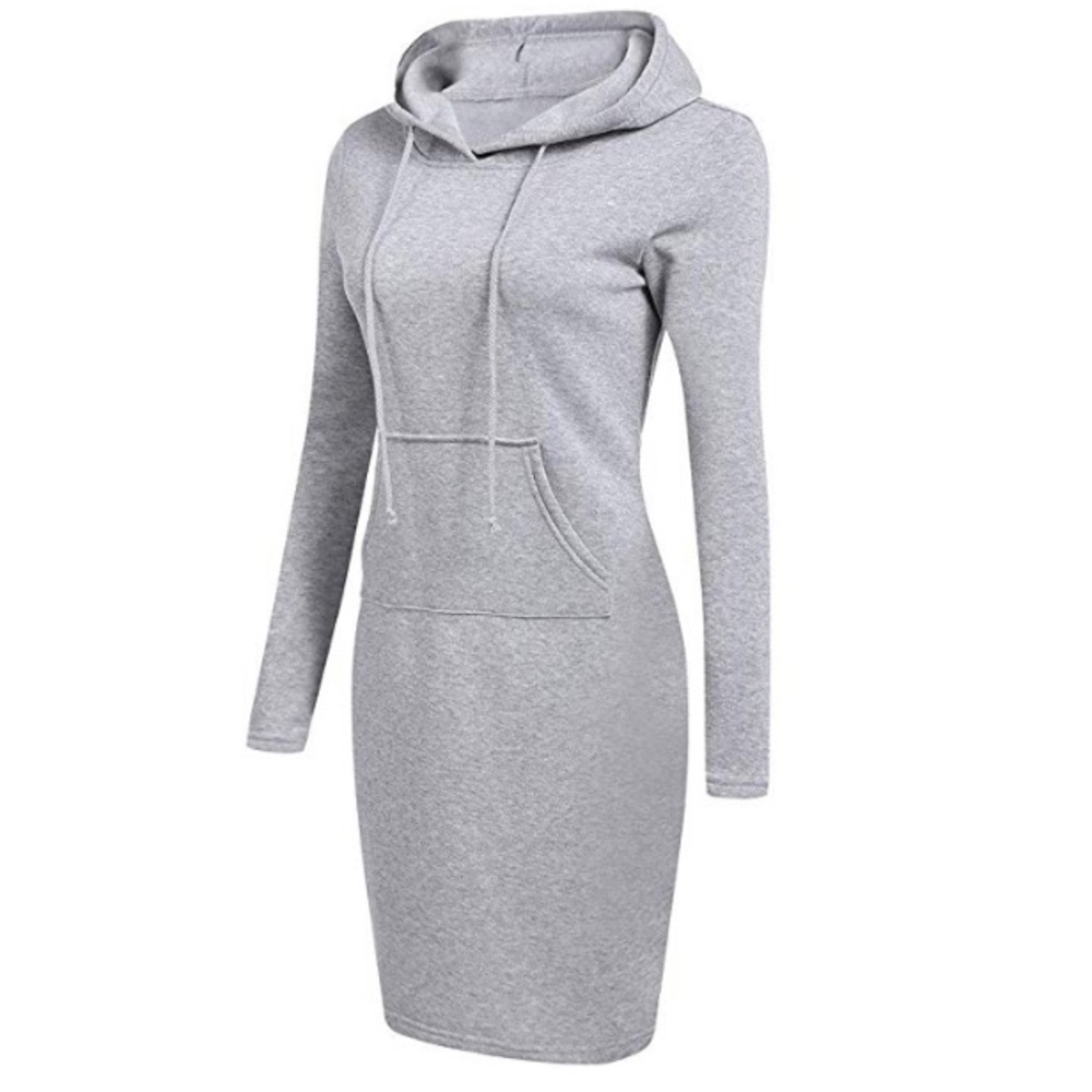 Grey sweatshirt dress - Picture 2 of 5